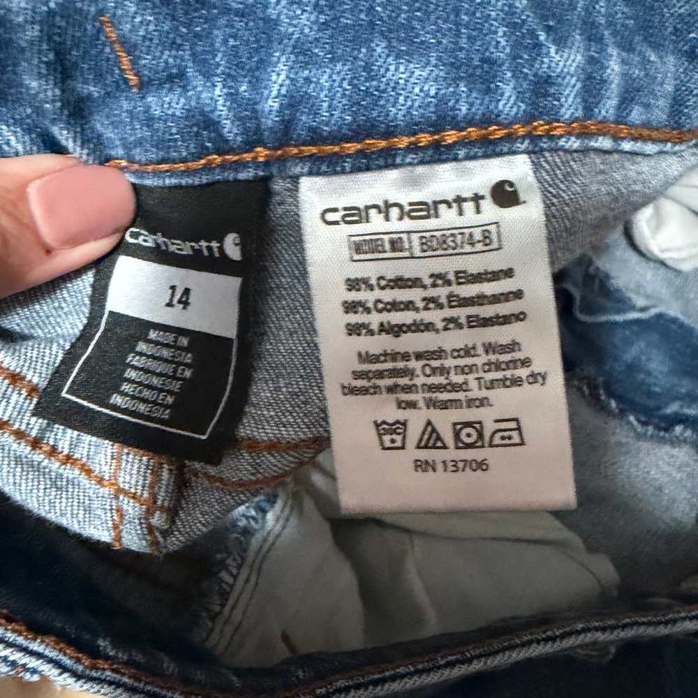 Carhartt Blue Flare & Wide Leg Kids Jeans 14 - Picture 4 of 4